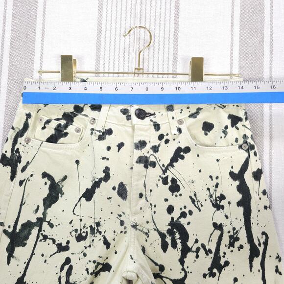 Rag & Bone‎ Jeans Womens Paint Splatter Ankle Punk Rock Artsy Chaotic Acid Wash - Picture 7 of 11